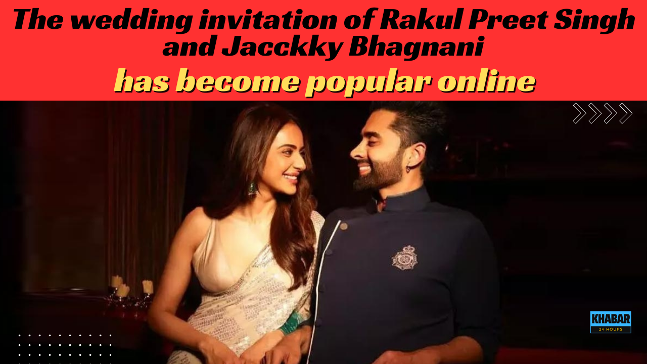 wedding invitation of Rakul Preet Singh and Jacckky Bhagnani